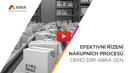 Video: Efektivní řízení nákupních procesů v ERP ABRA Gen