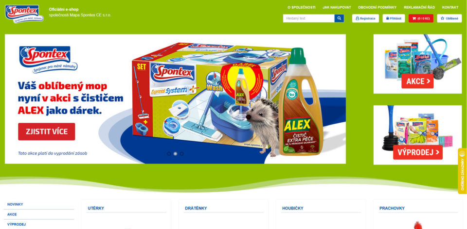 Ukážka e-shopu prepojeného s ERP ABRA Gen