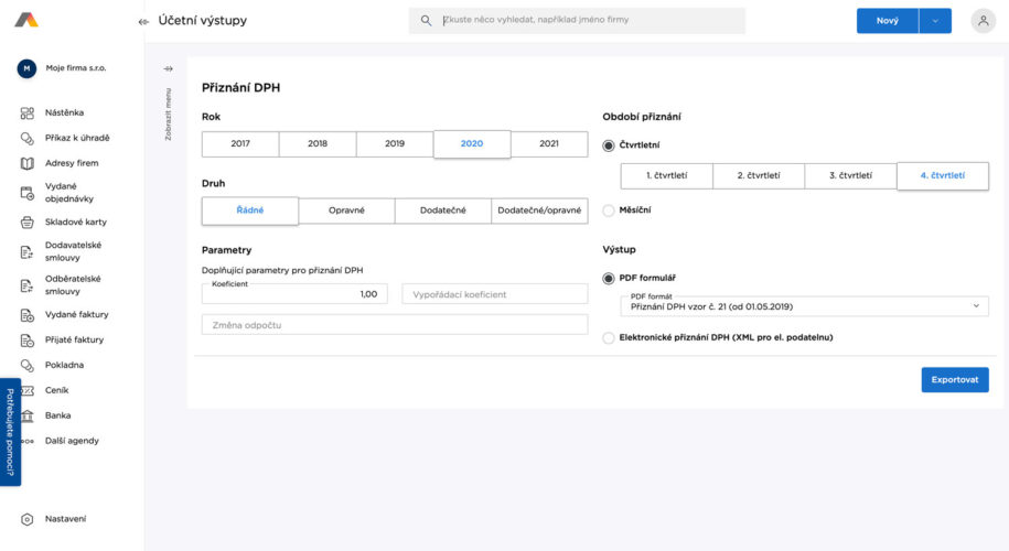 Účtovná agenda v ABRA Flexi