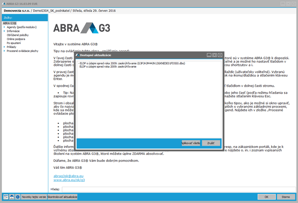 Automatické aktualizácie ERP ABRA