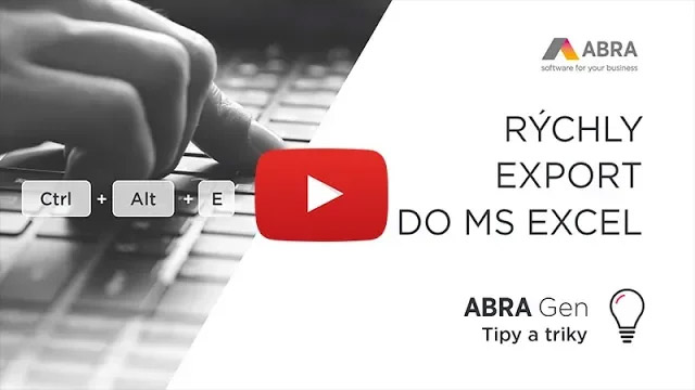 Rýchly export do MS Excel – videotip