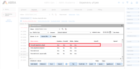 Obr 03: Označení tiskové sestavy a zjištění ID