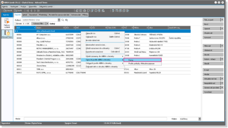 Označení firem podle ABRA schránky.