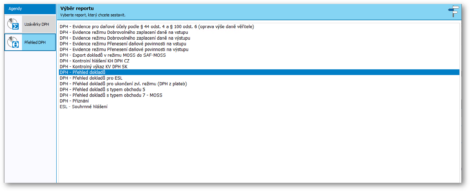 Kontrola DPH v připravených reportech