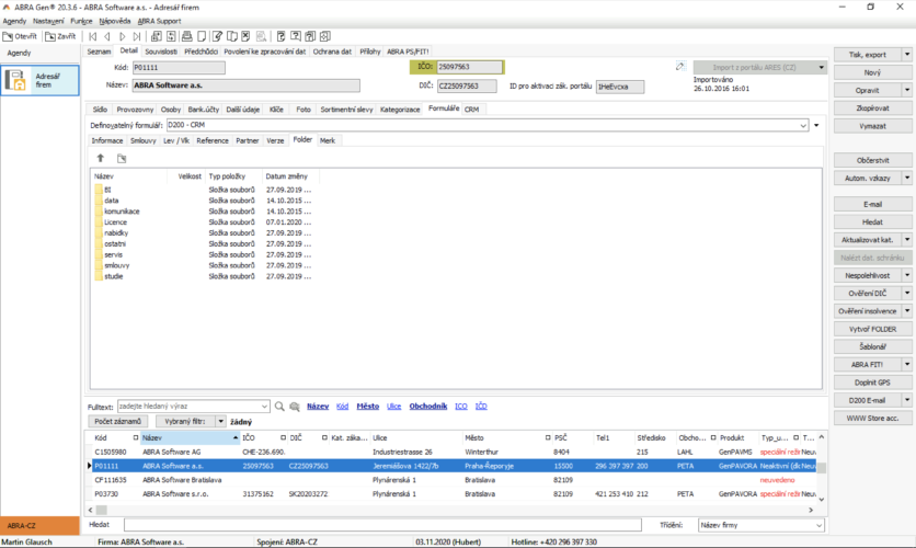 Zajímavé funkce v ERP systému ABRA Gen