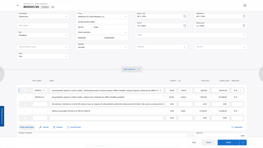 Obchodní proces v ABRA Flexi