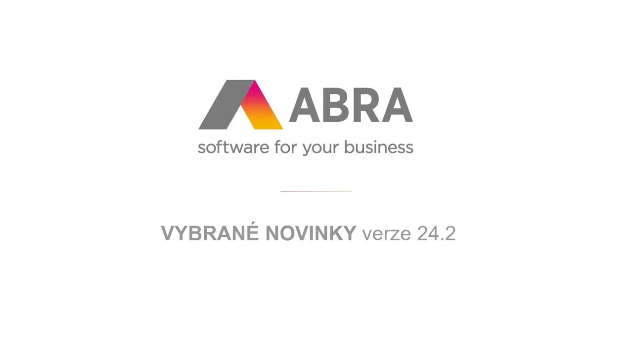 Video představení novinek informačního systému ABRA Gen