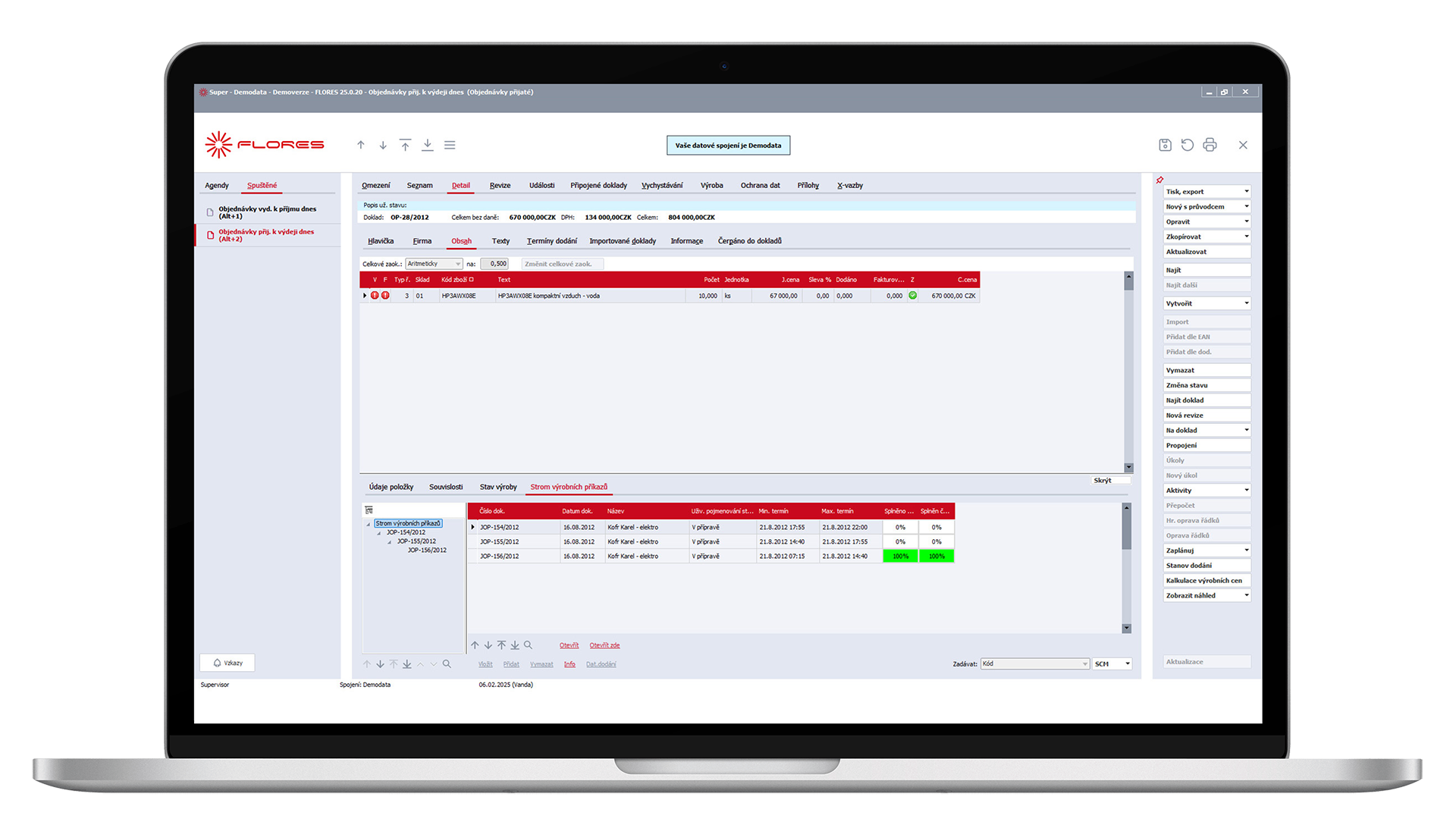 Informační systém ABRA Flores pro efektivní řízení výrobní firmy